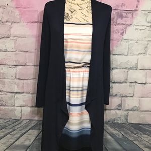 Aveto hi-low light weight navy cardigan size (S)